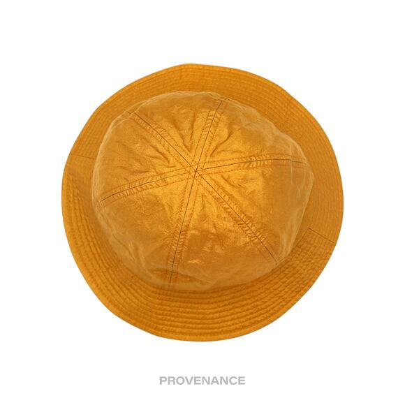 🔴 Balenciaga BB Logo Embroidered Bucket Hat - Golden Ochre - Picture 3 of 5